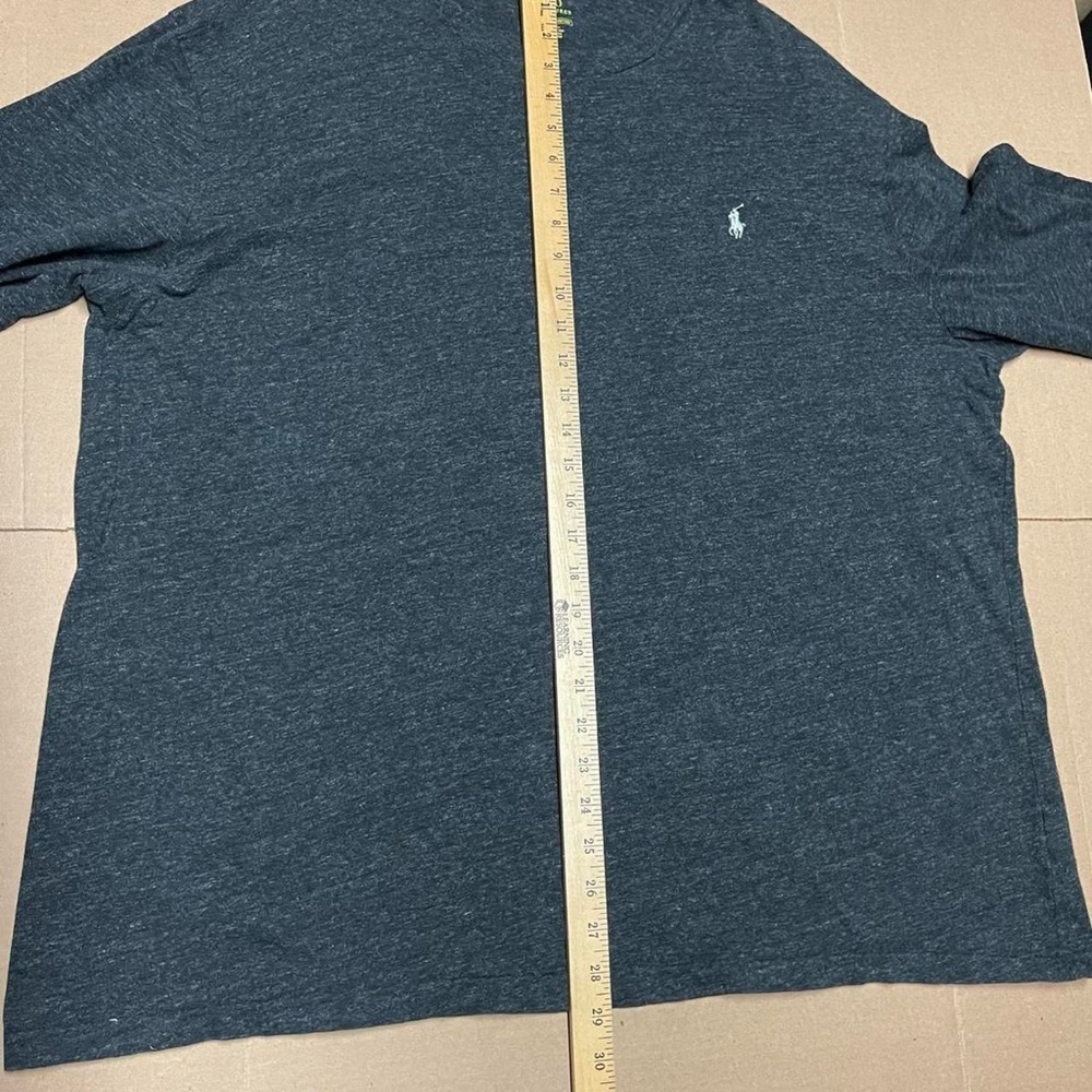 Polo Ralph Lauren Mens T Shirt Charcoal Gray 2XB Cotton Long Sleeve - Picture 8 of 8